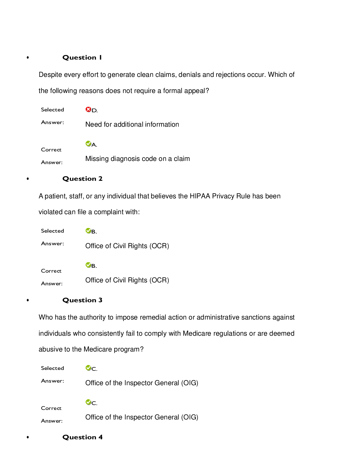 Preview image of Rasmussen College - HIM 2133 Module 06 Final Exam document